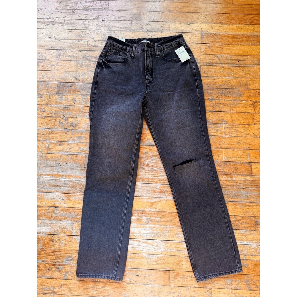 NWT - Good American - Distressed Straight‎ Leg Jeans-  Size 8/29